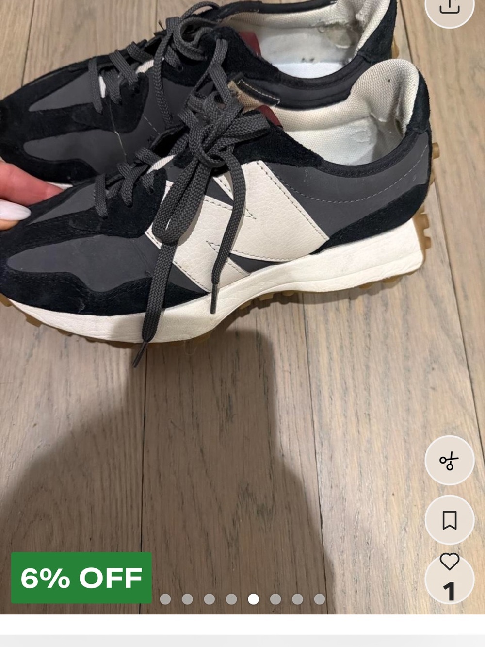 New Balance Black, Gray and Cream Retro Runner Sneakers